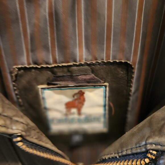 Men's Premium Vintage Leather Bomber Jacket - Picture 3 of 3